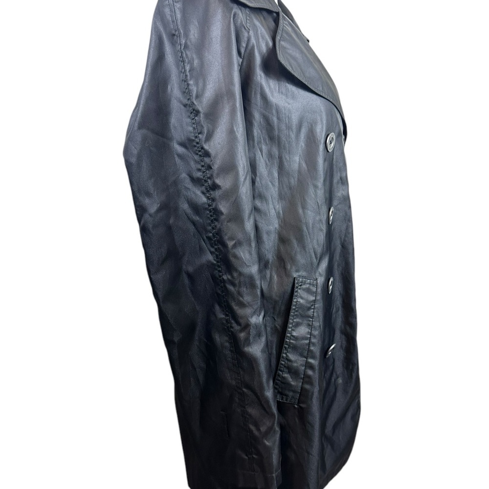 Michael Kors black shiny raincoat size medium - Picture 6 of 12
